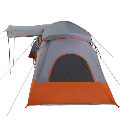 Family Tent with Roof Grey and Orange 721 x 335 x 212 cm