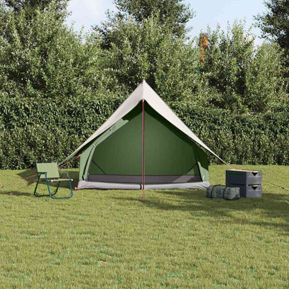 Family Tent with Roof Green and White 220 x 220 x 184 cm