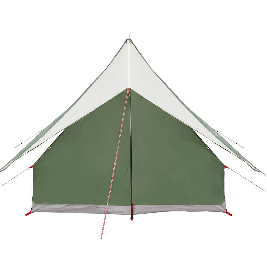 Family Tent with Roof Green and White 220 x 220 x 184 cm