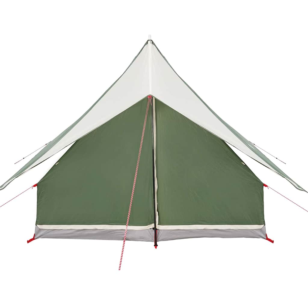Family Tent with Roof Green and White 220 x 220 x 184 cm