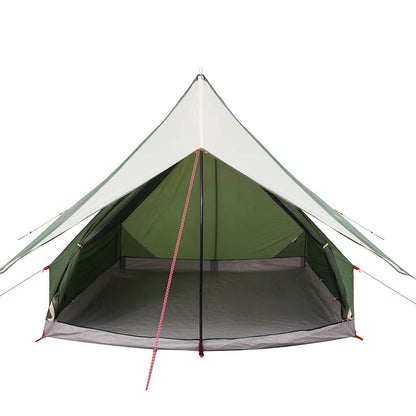 Family Tent with Roof Green and White 220 x 220 x 184 cm