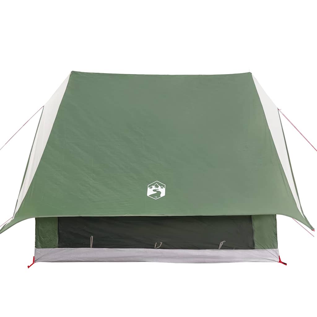 Family Tent with Roof Green and White 220 x 220 x 184 cm