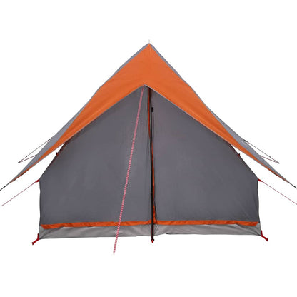 Family Tent with Roof Grey and Orange 220 x 220 x 184 cm