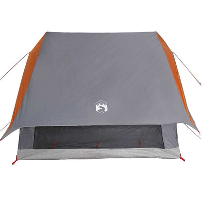 Family Tent with Roof Grey and Orange 220 x 220 x 184 cm