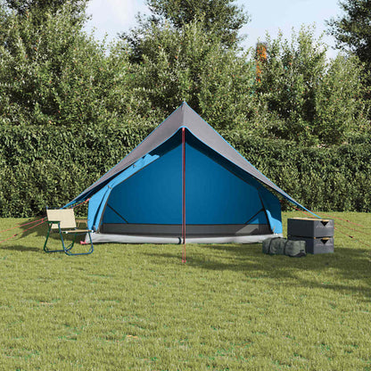 Family Tent with Roof Blue and Grey 256 x 256 x 185 cm
