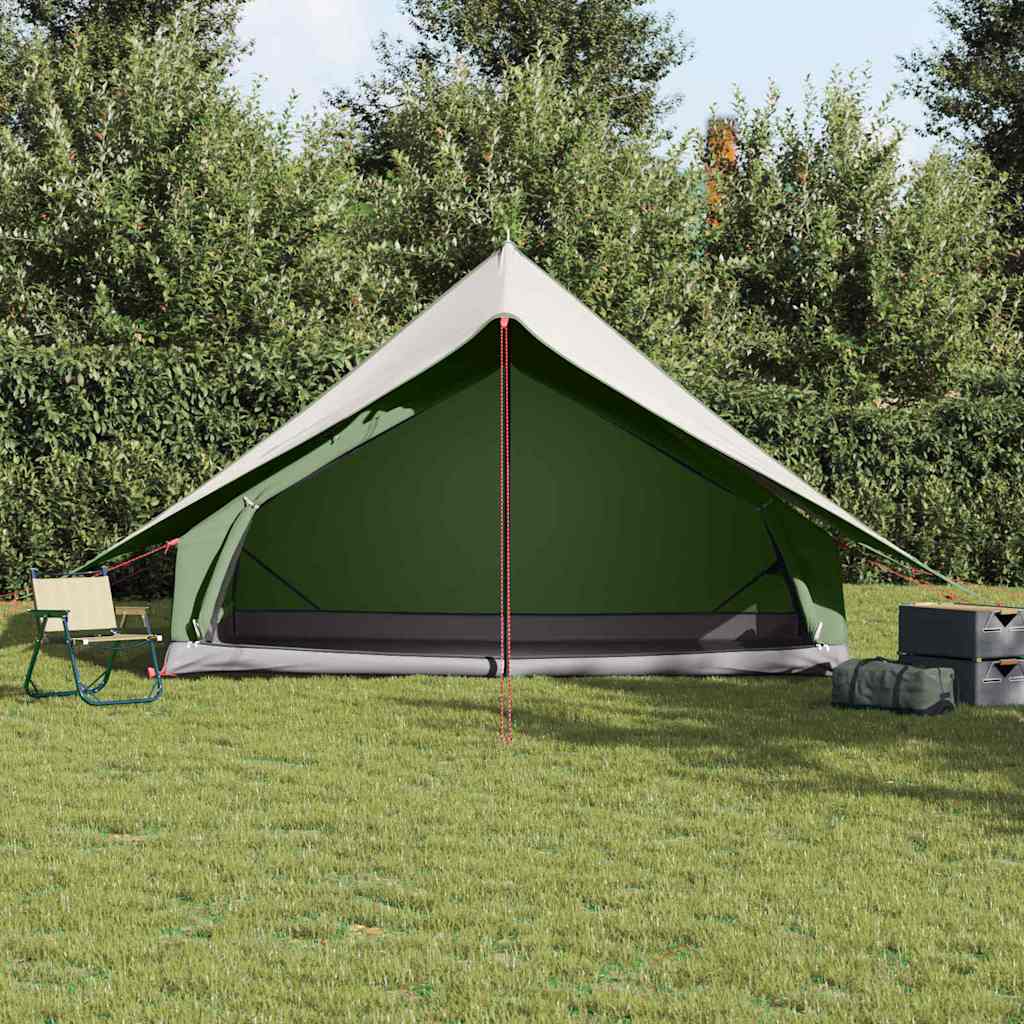 Family Tent with Roof Green and White 315 x 286 x 200 cm