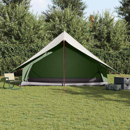 Family Tent with Roof Green and White 315 x 286 x 200 cm