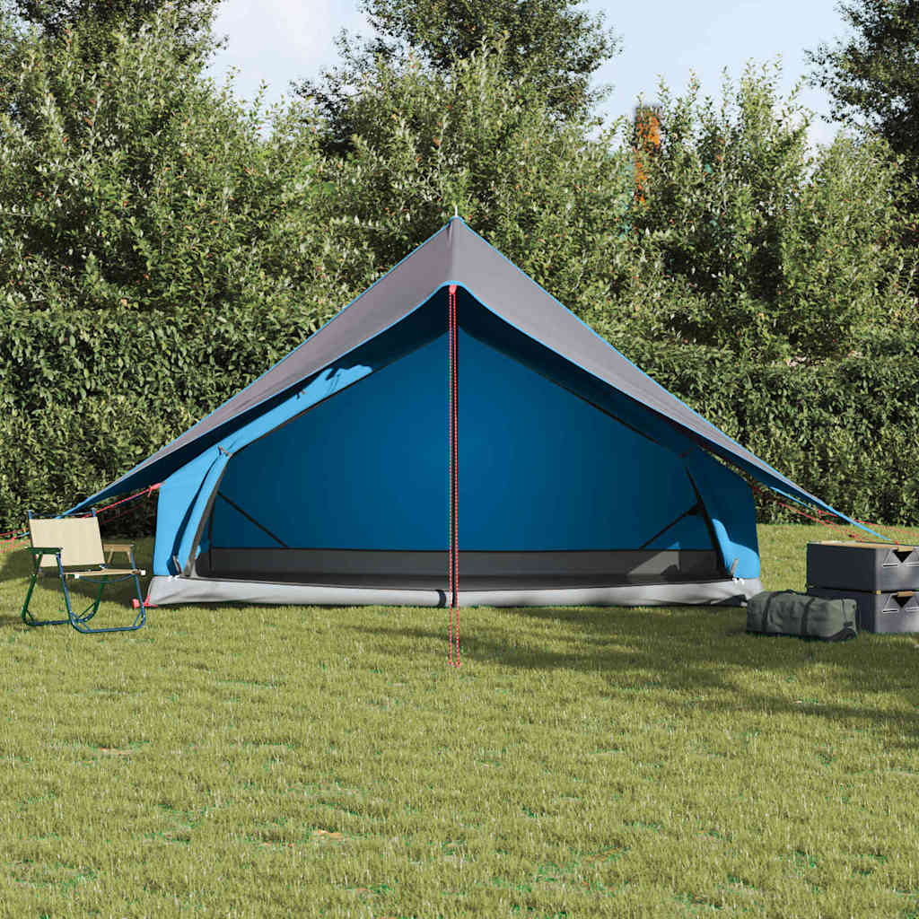 Family Tent with Roof Blue and Grey 315 x 286 x 200 cm