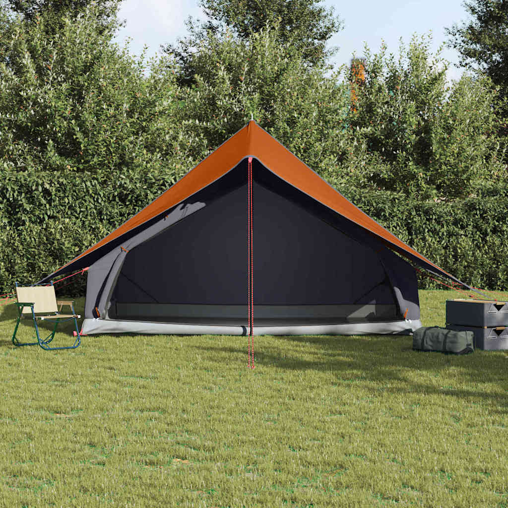 Family Tent with Roof Grey and Orange 315 x 286 x 200 cm