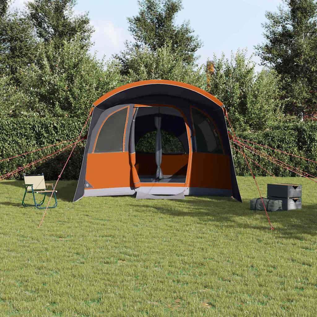 Family Tent with Roof Grey and Orange 576 x 325 x 213 cm