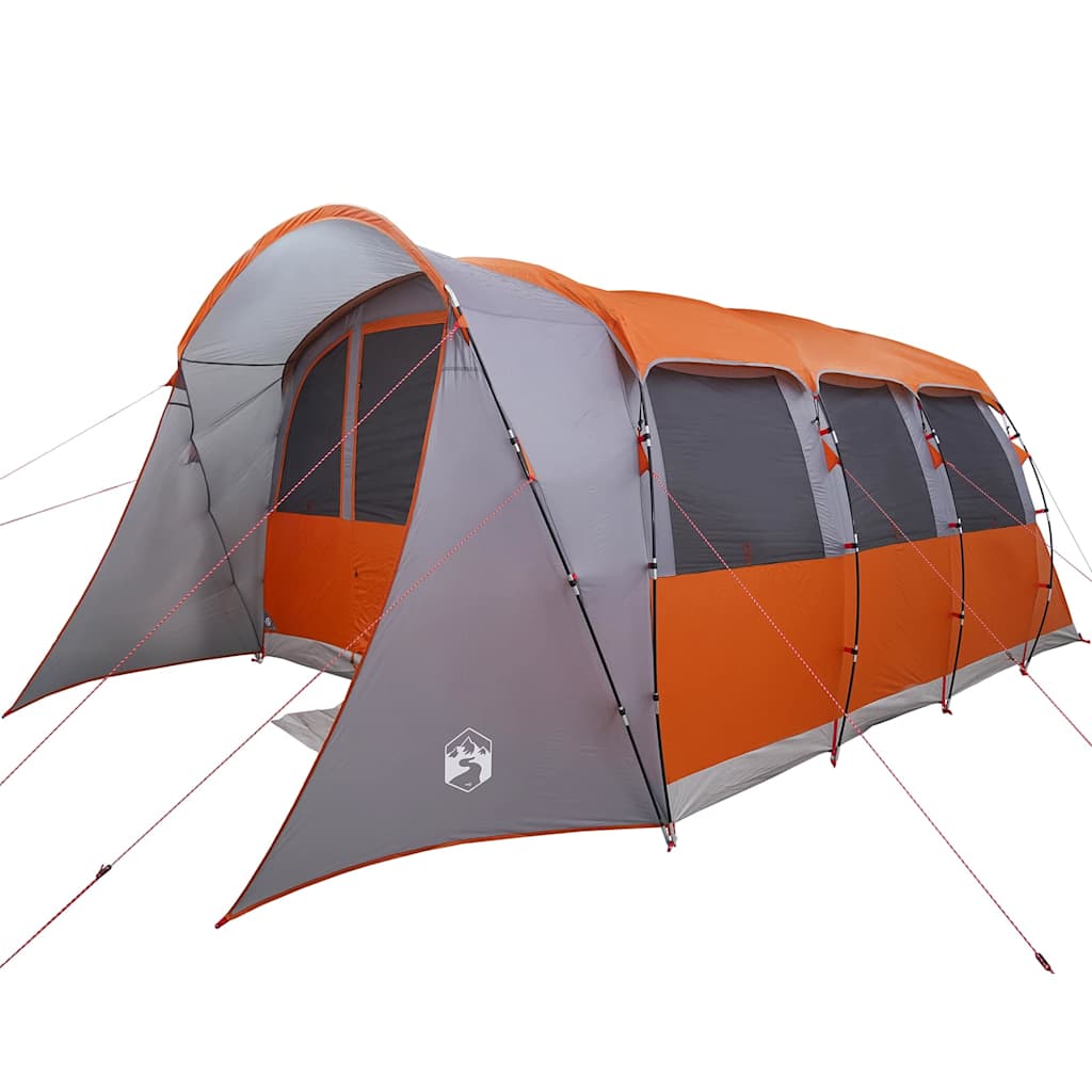 Family Tent with Roof Grey and Orange 576 x 325 x 213 cm