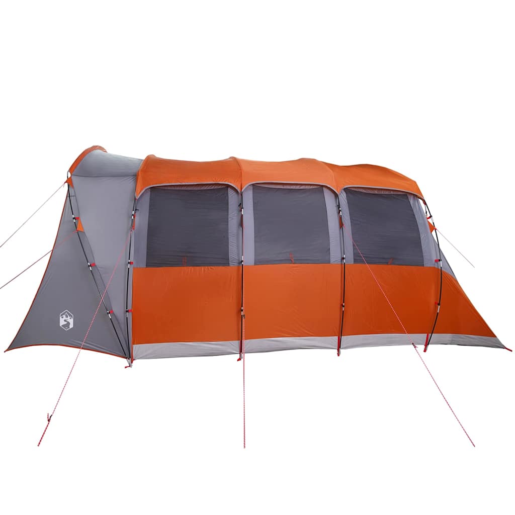 Family Tent with Roof Grey and Orange 576 x 325 x 213 cm