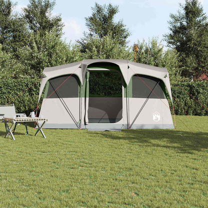 Family Tent with Roof White and Green 435 x 255 x 216 cm