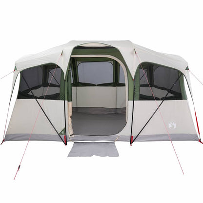 Family Tent with Roof White and Green 435 x 255 x 216 cm