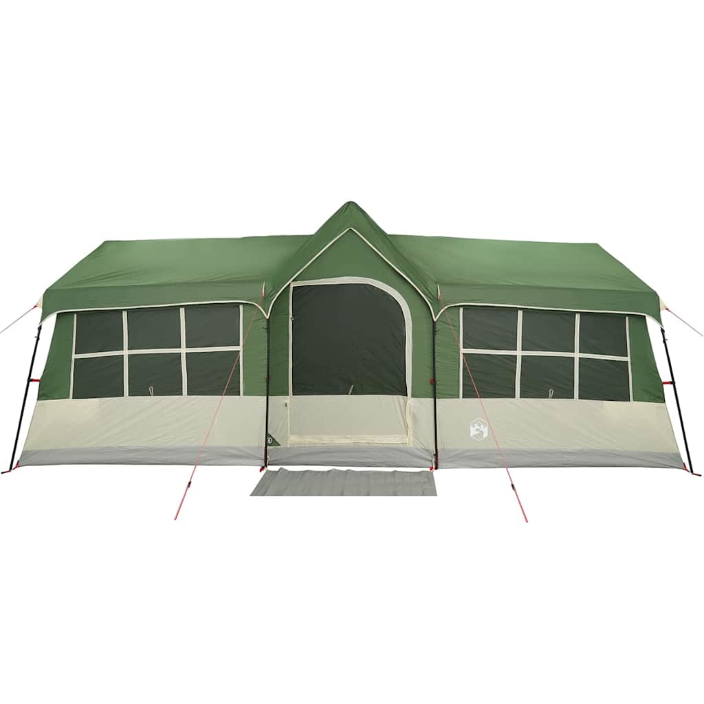 Family Tent with Roof Green and Beige 622 x 295 x 238 cm