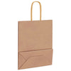 Paper Bags 250 pcs with Handles Brown 18x8x22 cm