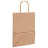 Paper Bags 250 pcs with Handles Brown 21x11x28 cm