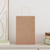 Paper Bags 250 pcs with Handles Brown 21x11x31 cm
