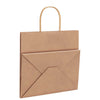 Paper Bags 250 pcs with Handles Brown 26x17x25 cm