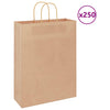 Paper Bags 250 pcs with Handles Brown 32x12x42 cm