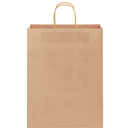 Paper Bags 250 pcs with Handles Brown 32x12x42 cm