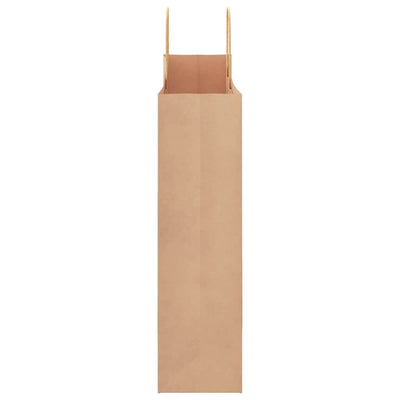 Paper Bags 250 pcs with Handles Brown 32x12x42 cm