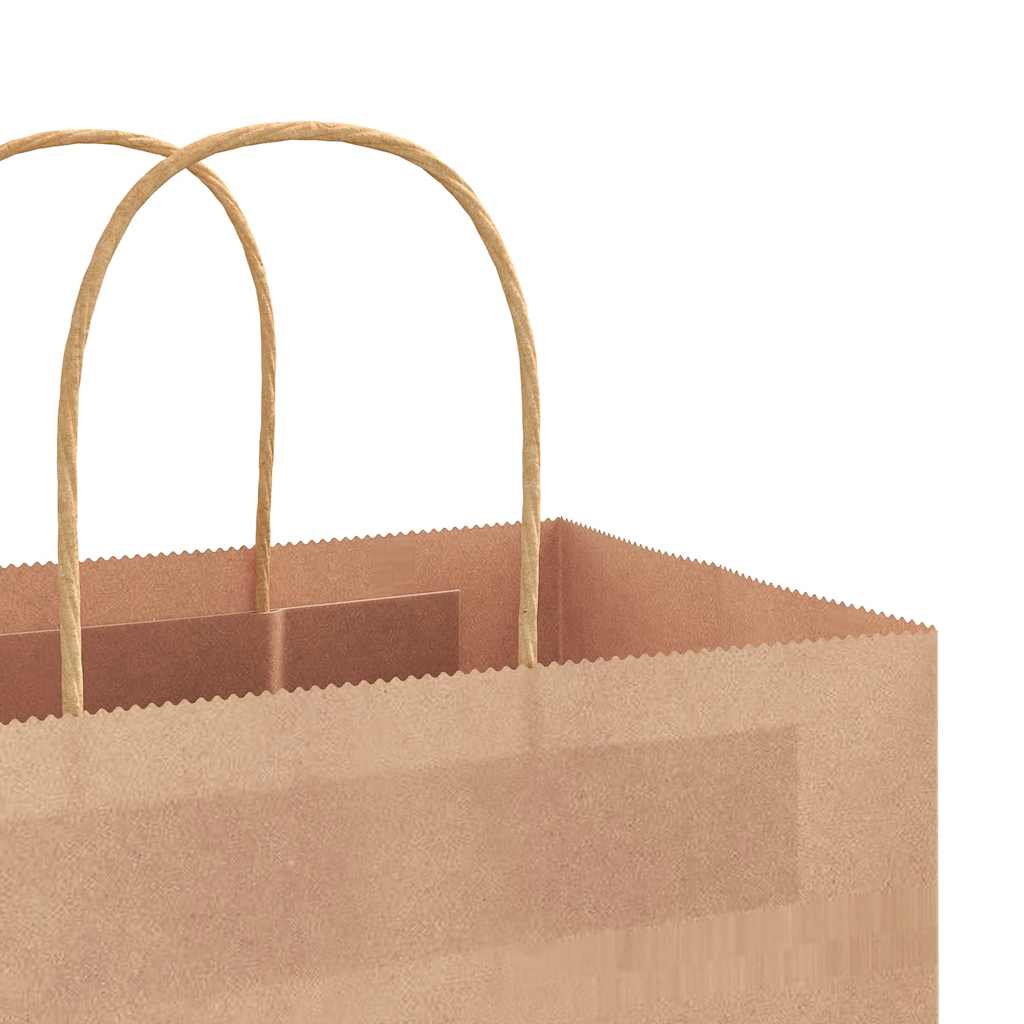 Paper Bags 250 pcs with Handles Brown 32x12x42 cm