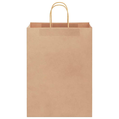 Paper Bags 250 pcs with Handles Brown 32x17x44 cm