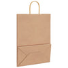 Paper Bags 250 pcs with Handles Brown 32x17x44 cm