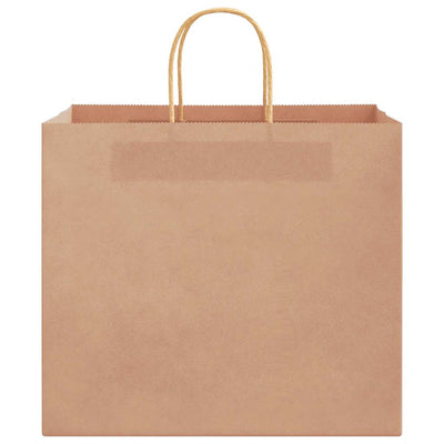 Paper Bags 250 pcs with Handles Brown 32x22x28 cm