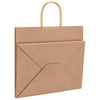 Paper Bags 250 pcs with Handles Brown 32x22x28 cm