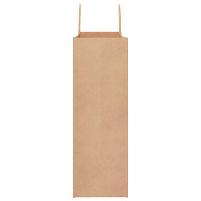 Paper Bags 250 pcs with Handles Brown 45x17x48 cm