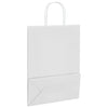 Paper Bags 50 pcs with Handles White 26x12x35 cm