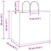 Paper Bags 50 pcs with Handles White 32x22x28 cm