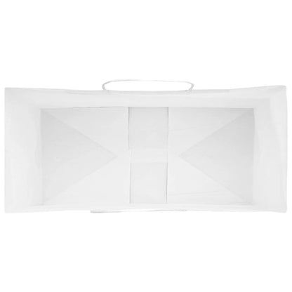 Paper Bags 250 pcs with Handles White 26x12x35 cm