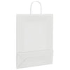 Paper Bags 250 pcs with Handles White 32x12x42 cm