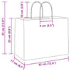 Paper Bags 250 pcs with Handles White 32x17x25 cm