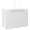 Paper Bags 250 pcs with Handles White 32x17x25 cm