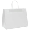 Paper Bags 250 pcs with Handles White 32x17x25 cm