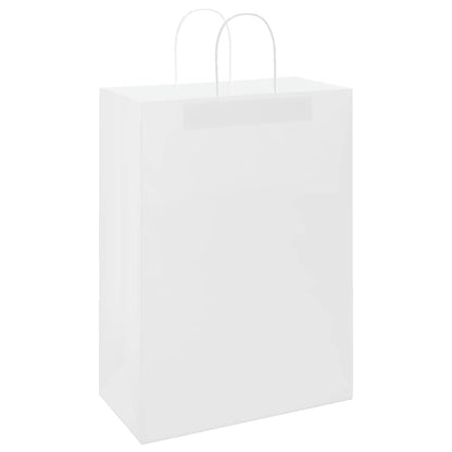 Paper Bags 250 pcs with Handles White 32x17x44 cm