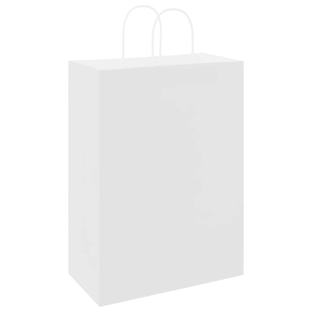Paper Bags 250 pcs with Handles White 32x17x44 cm