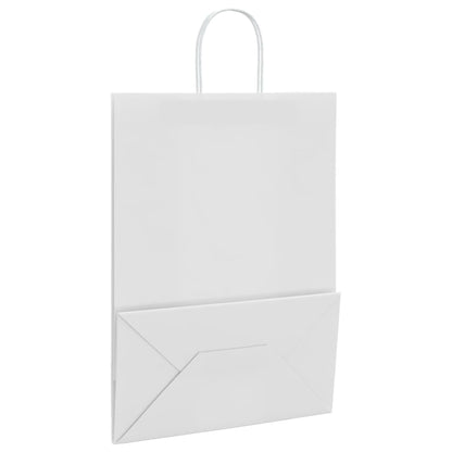 Paper Bags 250 pcs with Handles White 32x17x44 cm