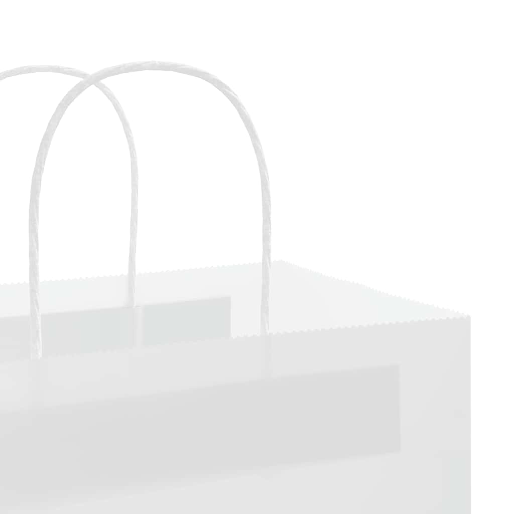 Paper Bags 250 pcs with Handles White 32x17x44 cm