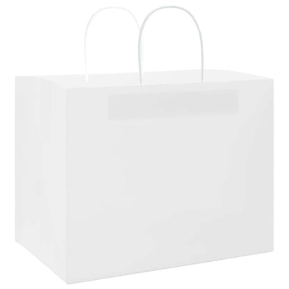 Paper Bags 250 pcs with Handles White 32x22x24 cm