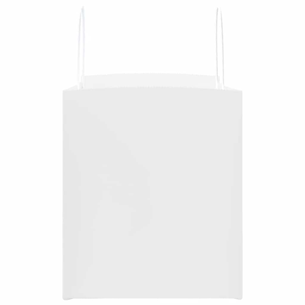 Paper Bags 250 pcs with Handles White 32x22x24 cm