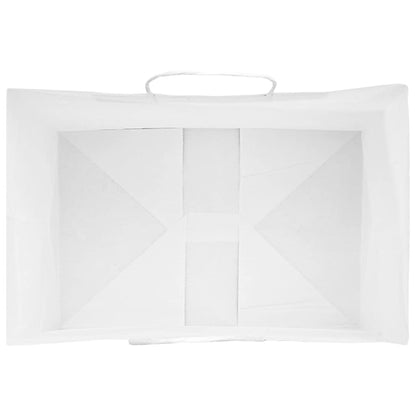 Paper Bags 250 pcs with Handles White 32x22x24 cm