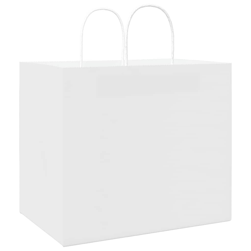Paper Bags 250 pcs with Handles White 32x22x28 cm