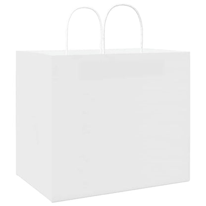 Paper Bags 250 pcs with Handles White 32x22x28 cm
