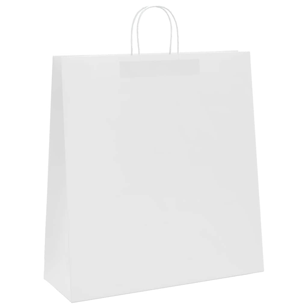 Paper Bags 250 pcs with Handles White 45x17x48 cm