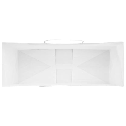 Paper Bags 250 pcs with Handles White 45x17x48 cm